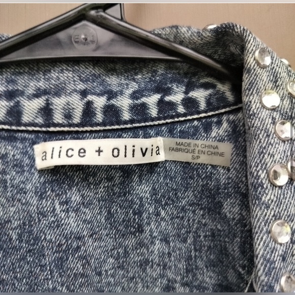 Alice + Olivia - Chloe Studded Denim Jacket - Size S - Picture 5 of 6